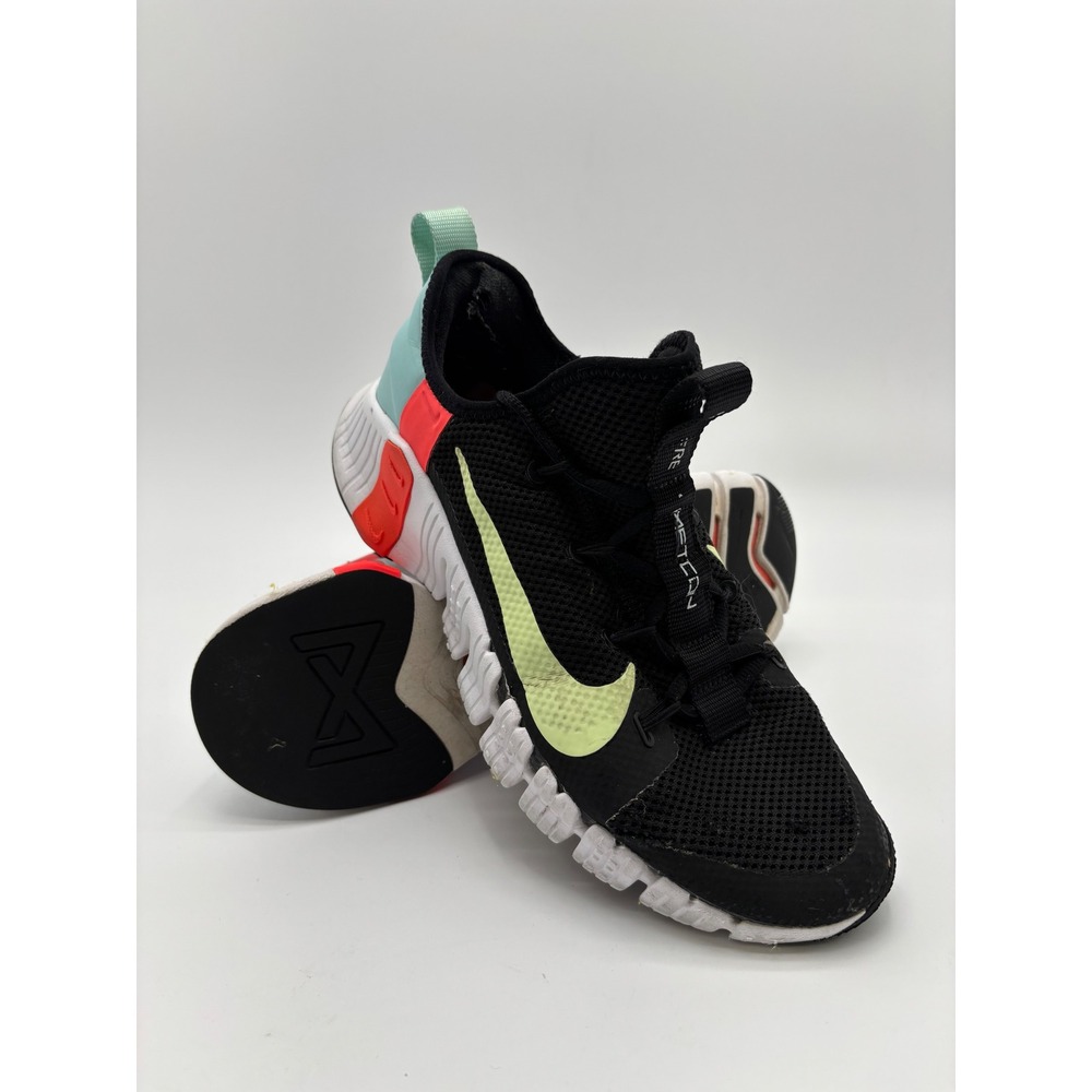 Nike Free Metcon 3 Mens 10.5 Black‎ Lime Glow Training Shoes CJ0861-008